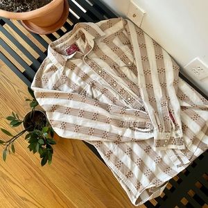 Lucky Brand embroidered button down shirt